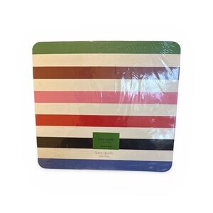 Kate Spade New York Adventure Stripe leatherette mouse pad  znWT